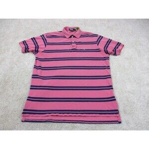 VINTAGE Ralph Lauren Polo Shirt Adult Large Pink Logo Golf Preppy Mens USA *